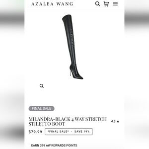 Azalea Wang Black Stiletto Boot